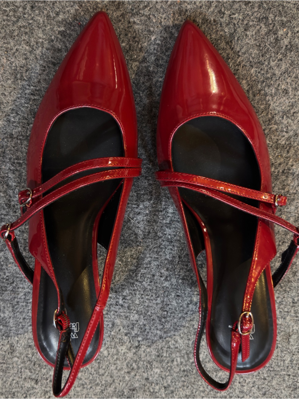 Wild Fable Red Patent Pointed-Toe Strappy Mary Jane Slingback 2” Pump 9.5 NWOT